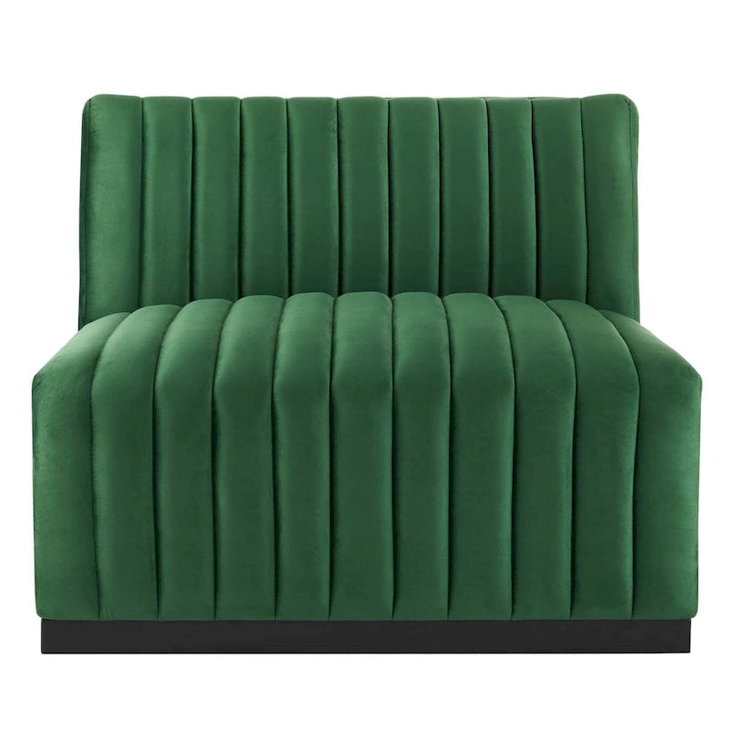 Conjure Channel Tufted Performance Velvet 5-teiliges Sektionalsofa