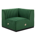 Conjure Channel Tufted Performance Velvet 5-teiliges Sektionalsofa