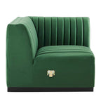 Conjure Channel Tufted Performance Velvet 5-teiliges Sektionalsofa