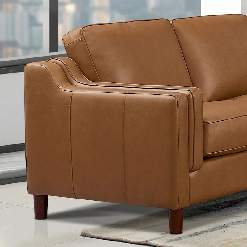 Hydeline Bella Ecksofa in genarbtem Leder