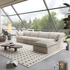 L-förmiges modulares Ecksofa 5-Sitzer mit Chaise und Ottomane
