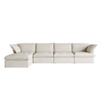 L-förmiges modulares Ecksofa 5-Sitzer mit Chaise und Ottomane