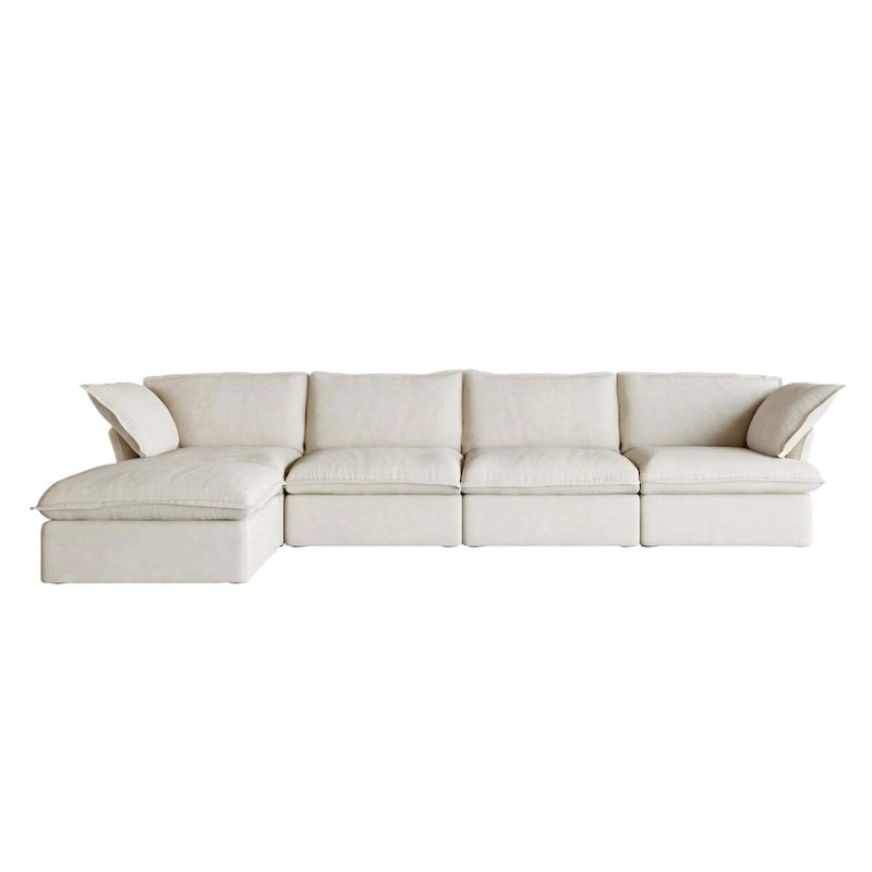 L-förmiges modulares Ecksofa 5-Sitzer mit Chaise und Ottomane