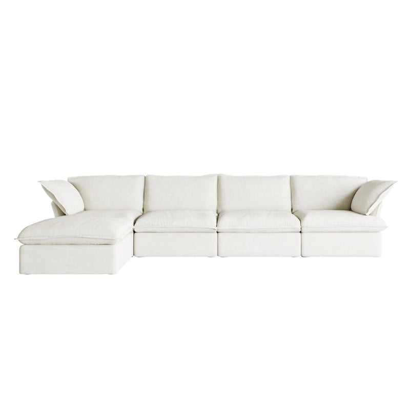 L-förmiges modulares Ecksofa 5-Sitzer mit Chaise und Ottomane