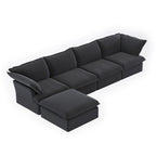 L-förmiges modulares Ecksofa 5-Sitzer mit Chaise und Ottomane