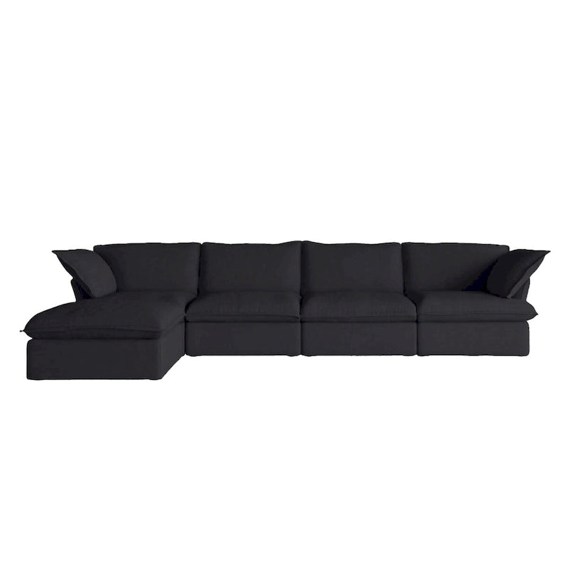 L-förmiges modulares Ecksofa 5-Sitzer mit Chaise und Ottomane