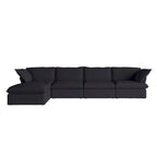 L-förmiges modulares Ecksofa 5-Sitzer mit Chaise und Ottomane