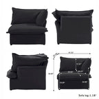 L-förmiges modulares Ecksofa 5-Sitzer mit Chaise und Ottomane