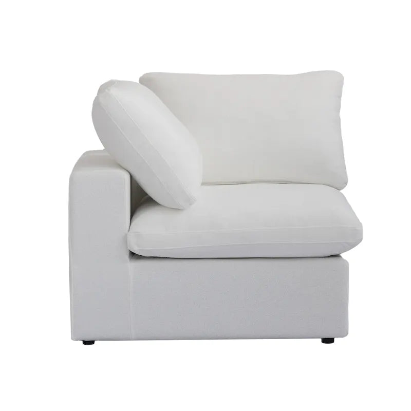 Commix Daunen-Ecksofa mit Ottomane, 5-Sitzer