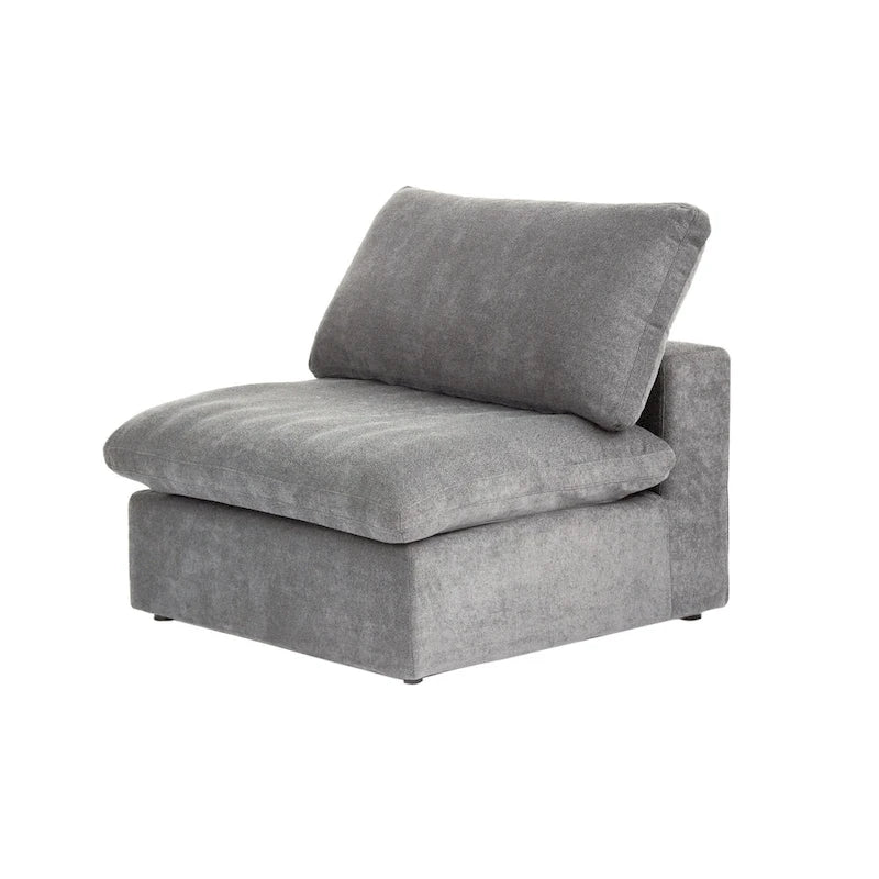 Commix Daunen-Ecksofa mit Ottomane, 5-Sitzer