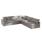 Commix Daunen-Ecksofa mit Ottomane, 5-Sitzer