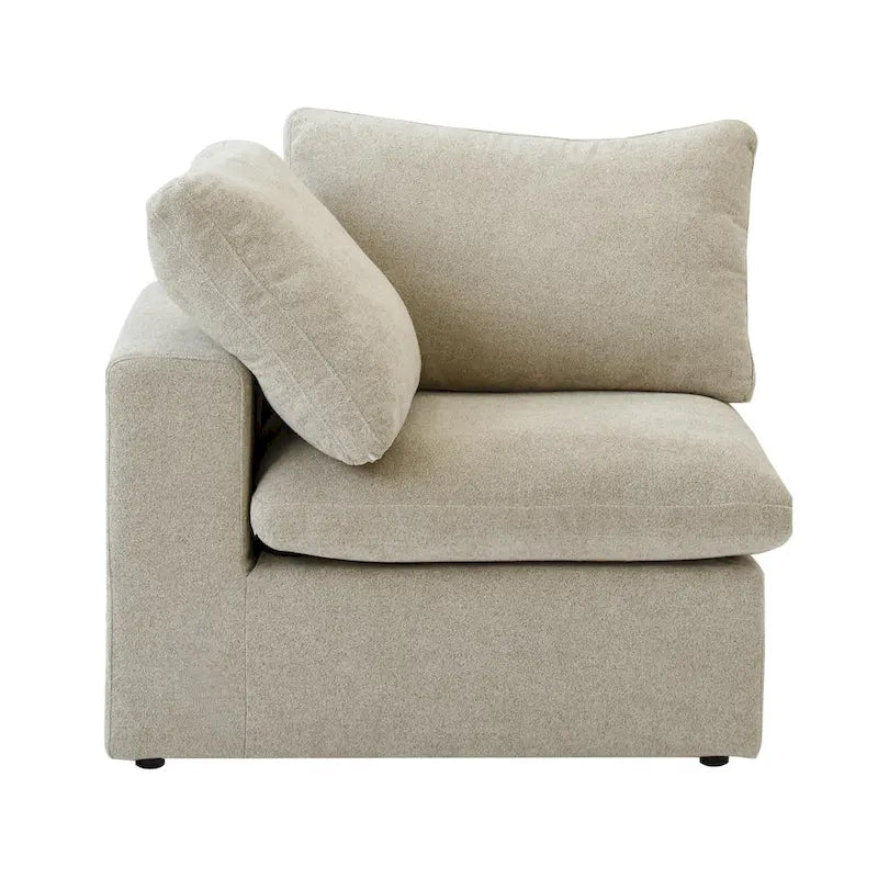 Commix Daunen-Ecksofa mit Ottomane, 5-Sitzer