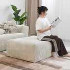 U-förmiges, luxuriöses modulares Ecksofa mit Recamiere und Ottoman/Hocker
