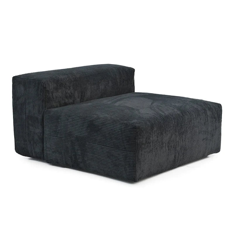 U-förmiges, luxuriöses modulares Ecksofa mit Recamiere und Ottoman/Hocker