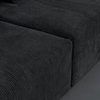 U-förmiges, luxuriöses modulares Ecksofa mit Recamiere und Ottoman/Hocker