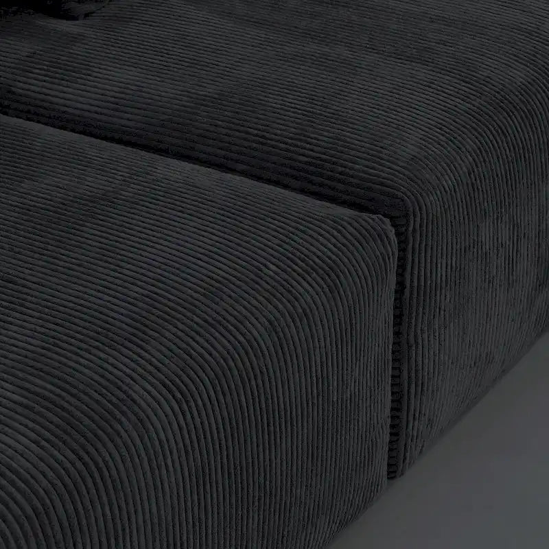 U-förmiges, luxuriöses modulares Ecksofa mit Recamiere und Ottoman/Hocker