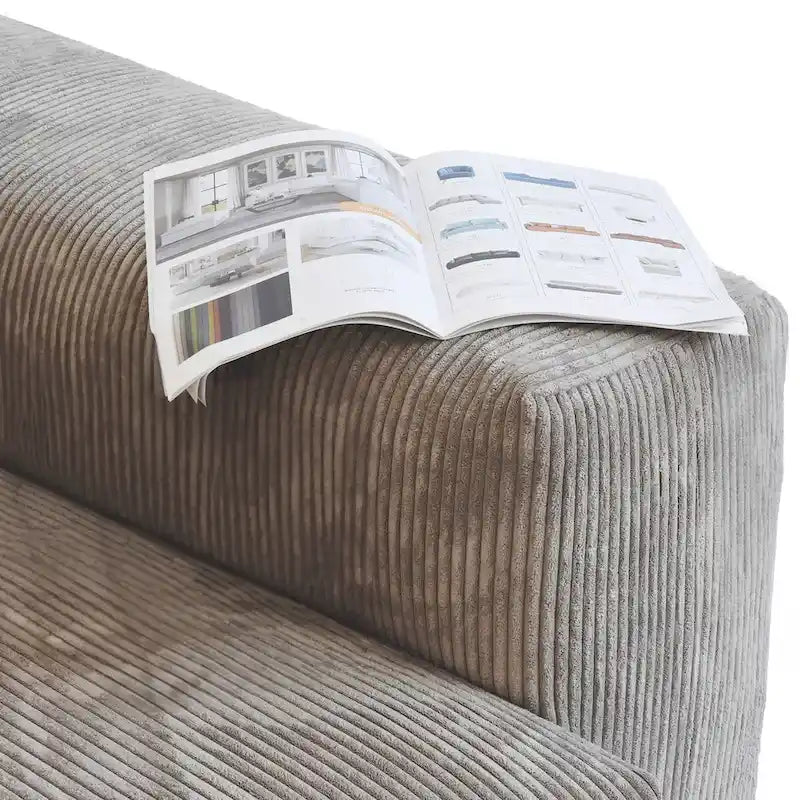 U-förmiges, luxuriöses modulares Ecksofa mit Recamiere und Ottoman/Hocker