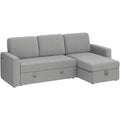 Yaheetech L-förmiges, umkehrbares Schlafsofa mit Ausziehfunktion und Stauraum – 83x 57,5x33