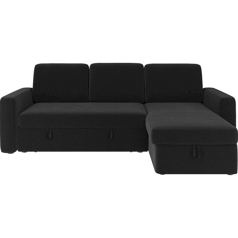 Yaheetech L-förmiges, umkehrbares Schlafsofa mit Ausziehfunktion und Stauraum – 83x 57,5x33