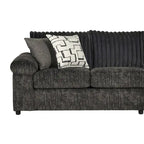 New Classic Furniture Luna Anthrazitgraues Ecksofa mit Recamiere rechts, Hergestellt in den USA