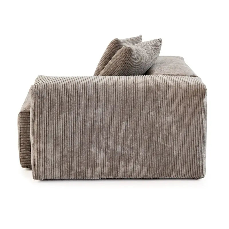 Modernes Sektional-Sofa mit 5 Kissen, luxuriöses modulares Sektional-Sofa mit Chaiselongue und Ottomane