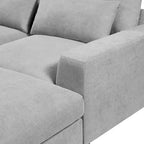 Modernes großes L-förmiges Schlafsofa mit beidseitig montierbarer Recamiere