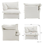 U-förmige Sofas für Wohnzimmer, wandelbares 6-Sitzer-Schnittsofa mit Ottoman