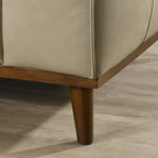 Dayton Mid-Century Modern Echtleder Ecksofa