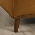 Dayton Mid-Century Modern Echtleder Ecksofa