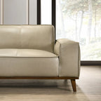 Dayton Mid-Century Modern Echtleder Ecksofa
