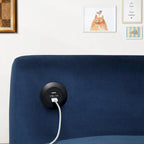 Samt-Futonsofabett, umwandelbares Schlafsofa mit verstellbarer Rückenlehne, Tagesbett Gästebett für Wohnzimmer – 2-Personen
