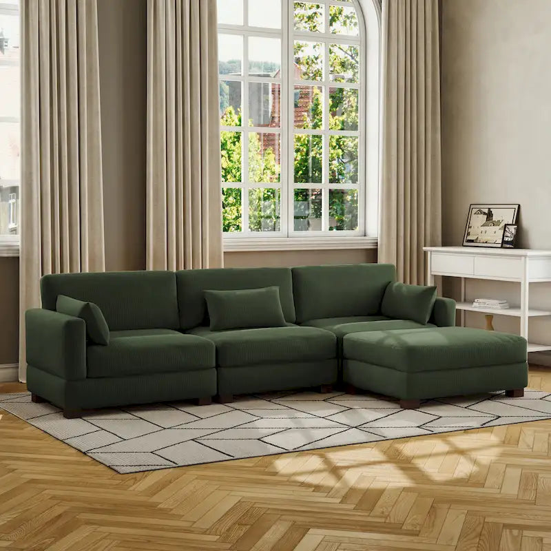 Modulares Sektionalsofa aus Cordstoff für das Wohnzimmer