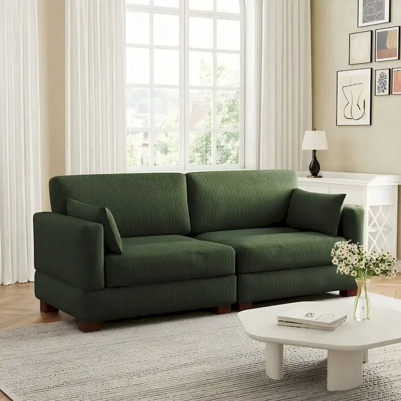 Modulares Sektionalsofa aus Cordstoff für das Wohnzimmer