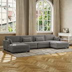Modulares Sektionalsofa aus Cordstoff für das Wohnzimmer