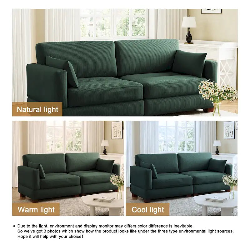 Modulares Sektionalsofa aus Cordstoff für das Wohnzimmer