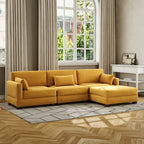 Modulares Sektionalsofa aus Cordstoff für das Wohnzimmer