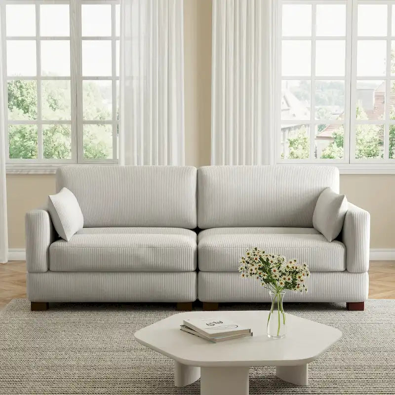 Modulares Sektionalsofa aus Cordstoff für das Wohnzimmer