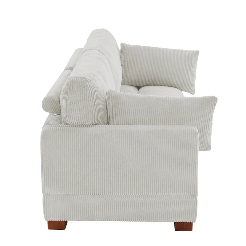 Modulares Sektionalsofa aus Cordstoff für das Wohnzimmer