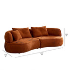 Schnittsofa mit abnehmbaren Kissen, strapazierfähiger Stoff, Massivholzrahmen