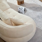 Schnittsofa mit abnehmbaren Kissen, strapazierfähiger Stoff, Massivholzrahmen