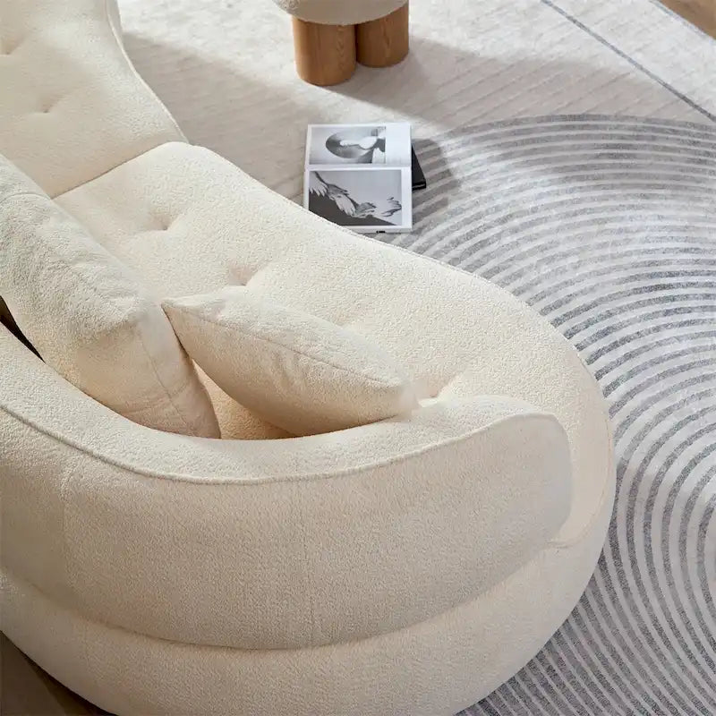 Schnittsofa mit abnehmbaren Kissen, strapazierfähiger Stoff, Massivholzrahmen