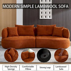 Schnittsofa mit abnehmbaren Kissen, strapazierfähiger Stoff, Massivholzrahmen