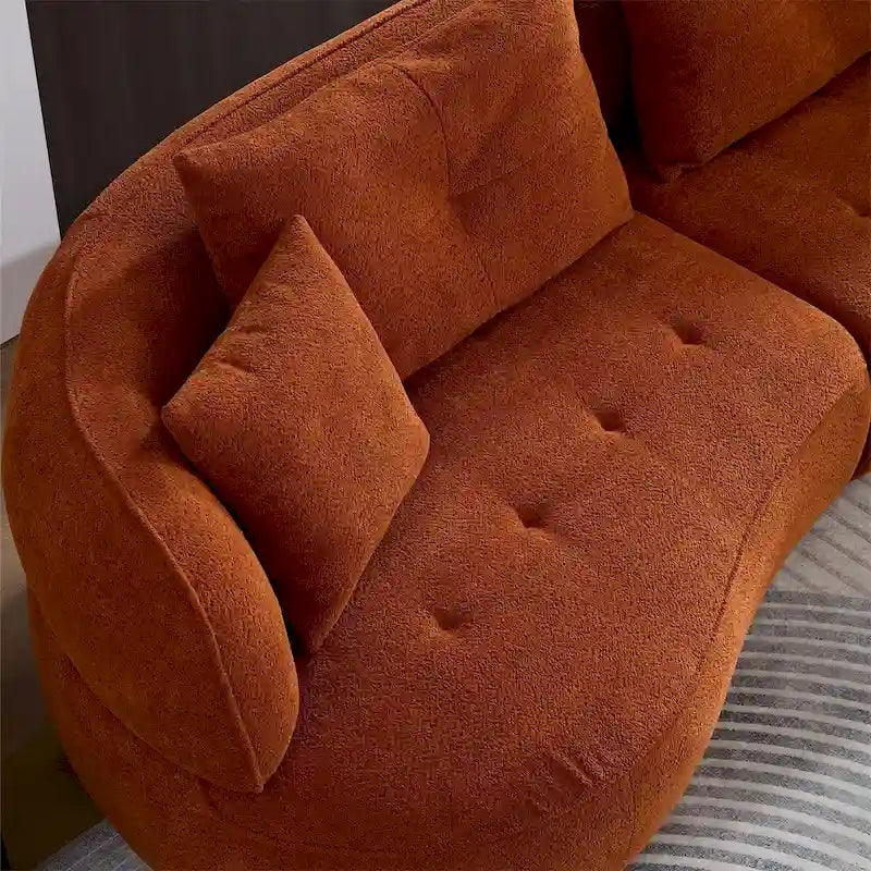 Schnittsofa mit abnehmbaren Kissen, strapazierfähiger Stoff, Massivholzrahmen