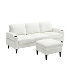 HOMEFUN Aufbewahrungssofa / Gemütliches Ecksofa für das Wohnzimmer