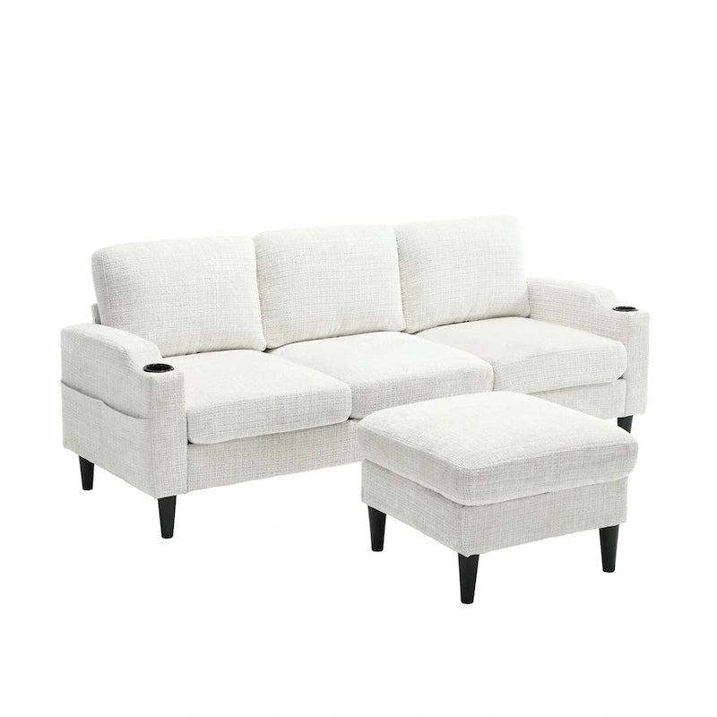 HOMEFUN Aufbewahrungssofa / Gemütliches Ecksofa für das Wohnzimmer