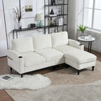 HOMEFUN Aufbewahrungssofa / Gemütliches Ecksofa für das Wohnzimmer
