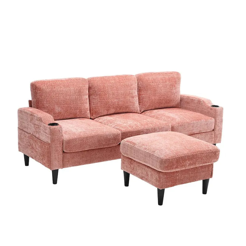 HOMEFUN Aufbewahrungssofa / Gemütliches Ecksofa für das Wohnzimmer