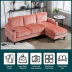 HOMEFUN Aufbewahrungssofa / Gemütliches Ecksofa für das Wohnzimmer