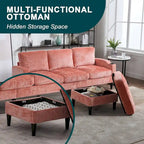 HOMEFUN Aufbewahrungssofa / Gemütliches Ecksofa für das Wohnzimmer