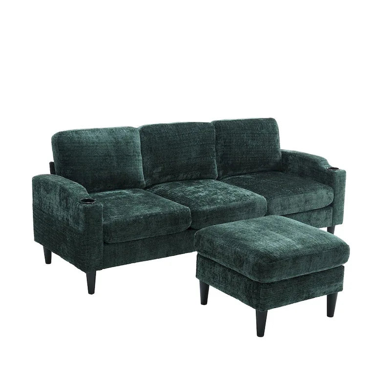 HOMEFUN Aufbewahrungssofa / Gemütliches Ecksofa für das Wohnzimmer